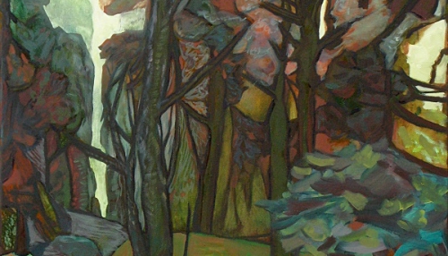 La fabrique, huile sur toile, Jocelyne Clémente
