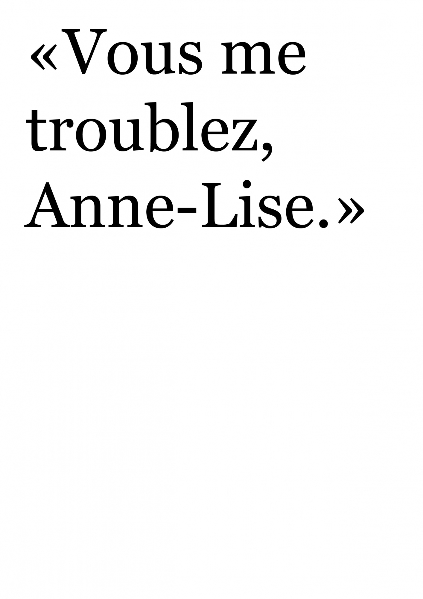Affiche de l'exposition "Vous me troublez, Anne-Lise" 