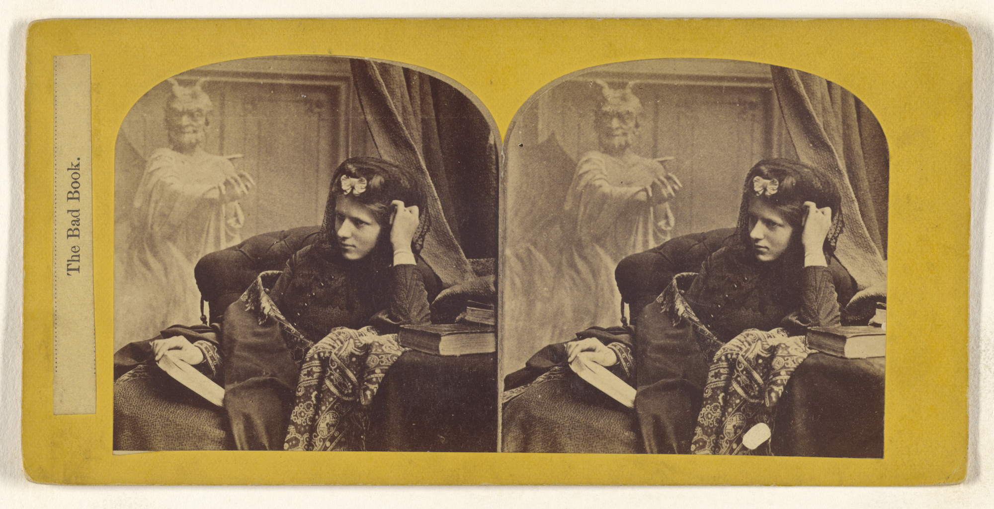 The Bad book, cliché stéréoscopique anonyme, 1860, collections du Getty Museum