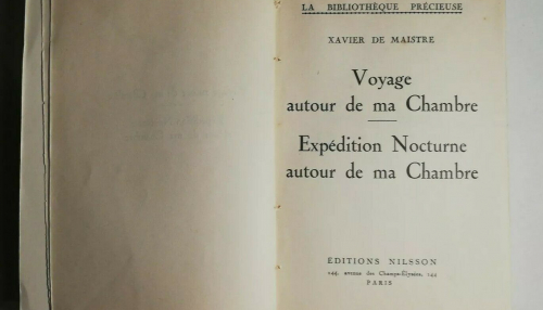 Voyage autour de ma chambre de Xavier de Maistre, éditions Nilsson