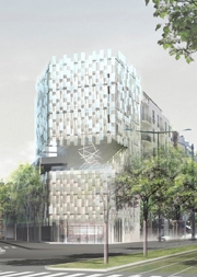 Projet de façade bâtiment FRAC PACA© Kengo Kuma & Associates / photo Cyrille Thomas