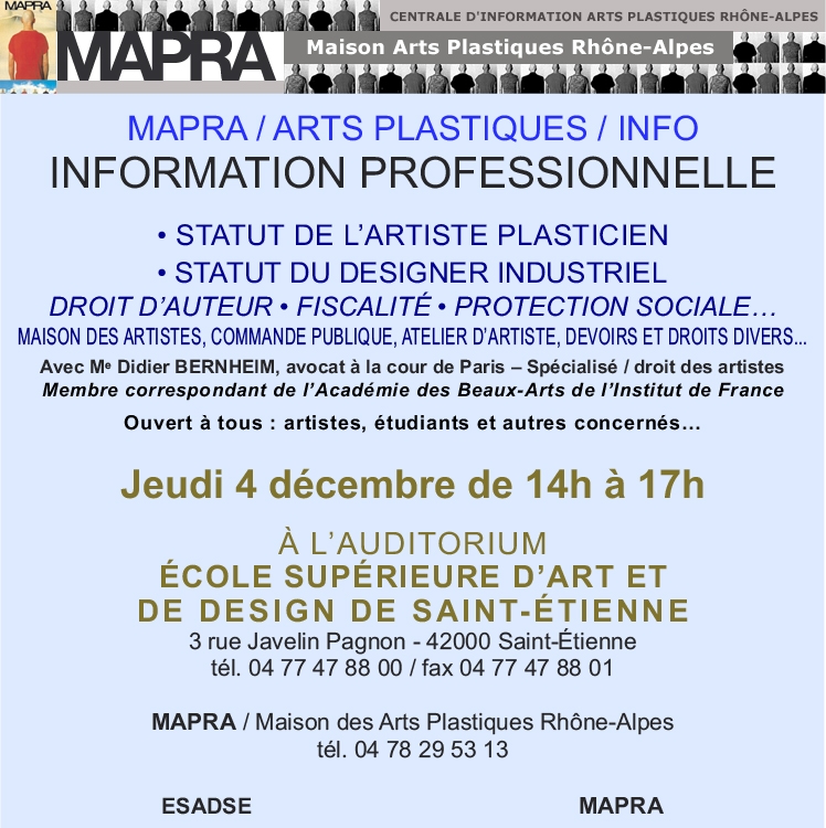 Informations professionnelles MAPRA