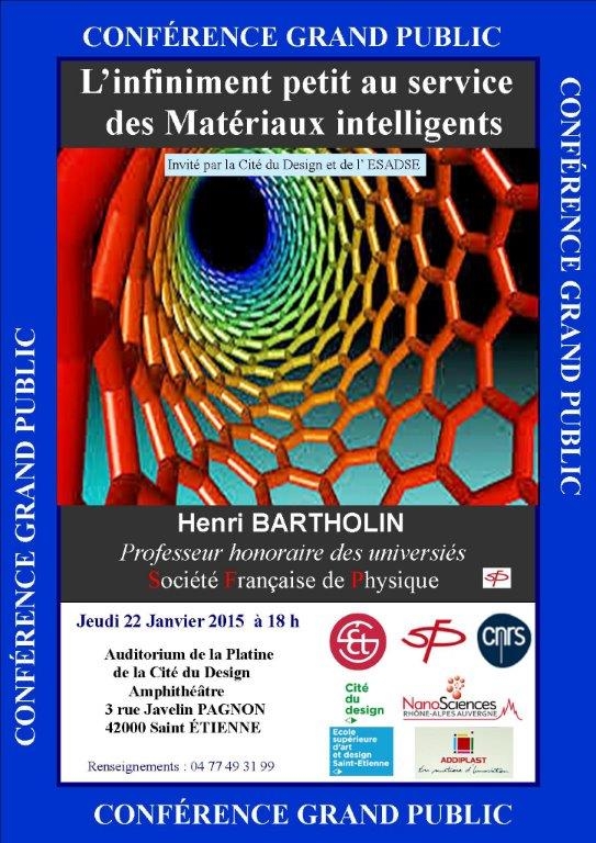 Affiche de la conférence d'Henri Bartholin