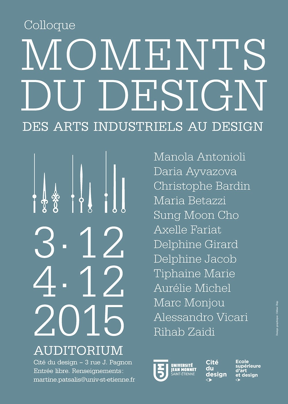 Affiche du colloque Moments du design 