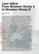 Liam Gillick, from nineteen ninety A to nineteen ninety D, JRP Ringier