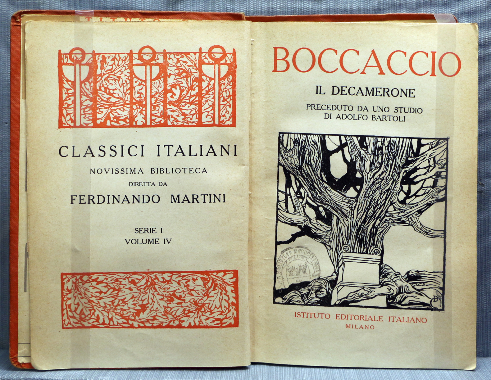 Il Decamerone, Boccaccio, Istituto editoriale italiano, Milan, 1913